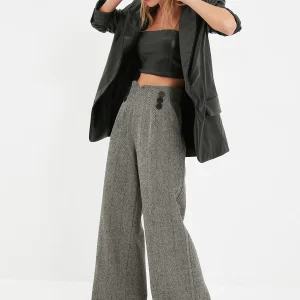 Wide Leg Winter Trousers