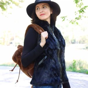 Black Fur Vest