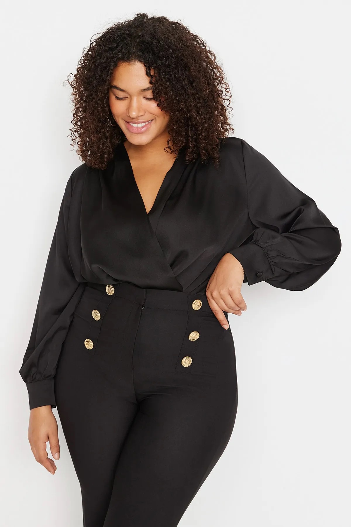Chic Satin Bodysuit - Image 2